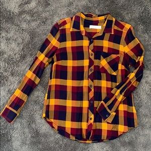 Long sleeve plaid button-down